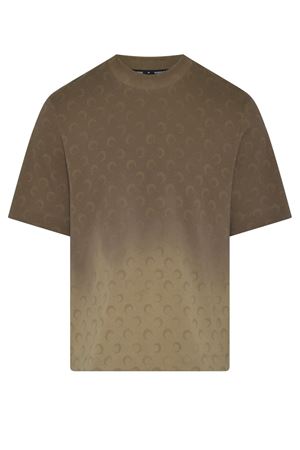 Faded moon crewneck t-shirt organic cotton MARINE SERRE | UTT001ACJER0070BG40